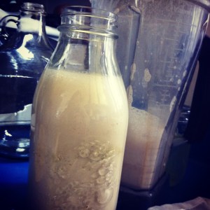 homemade almond milk